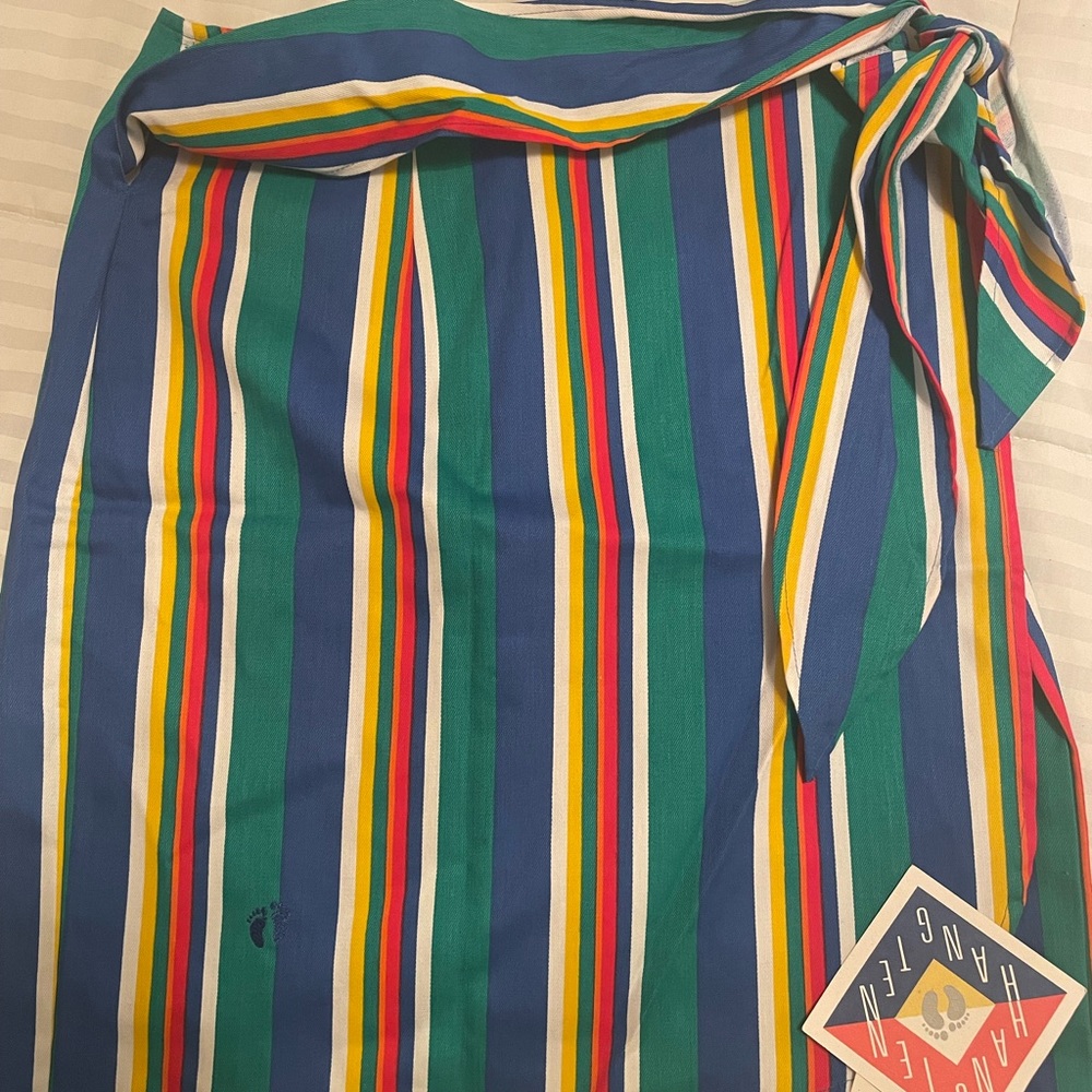 NWT Vintage Hang Ten Wrap Around Skirt 100% Cotton Made in the USA Size L - Picture 2 of 14